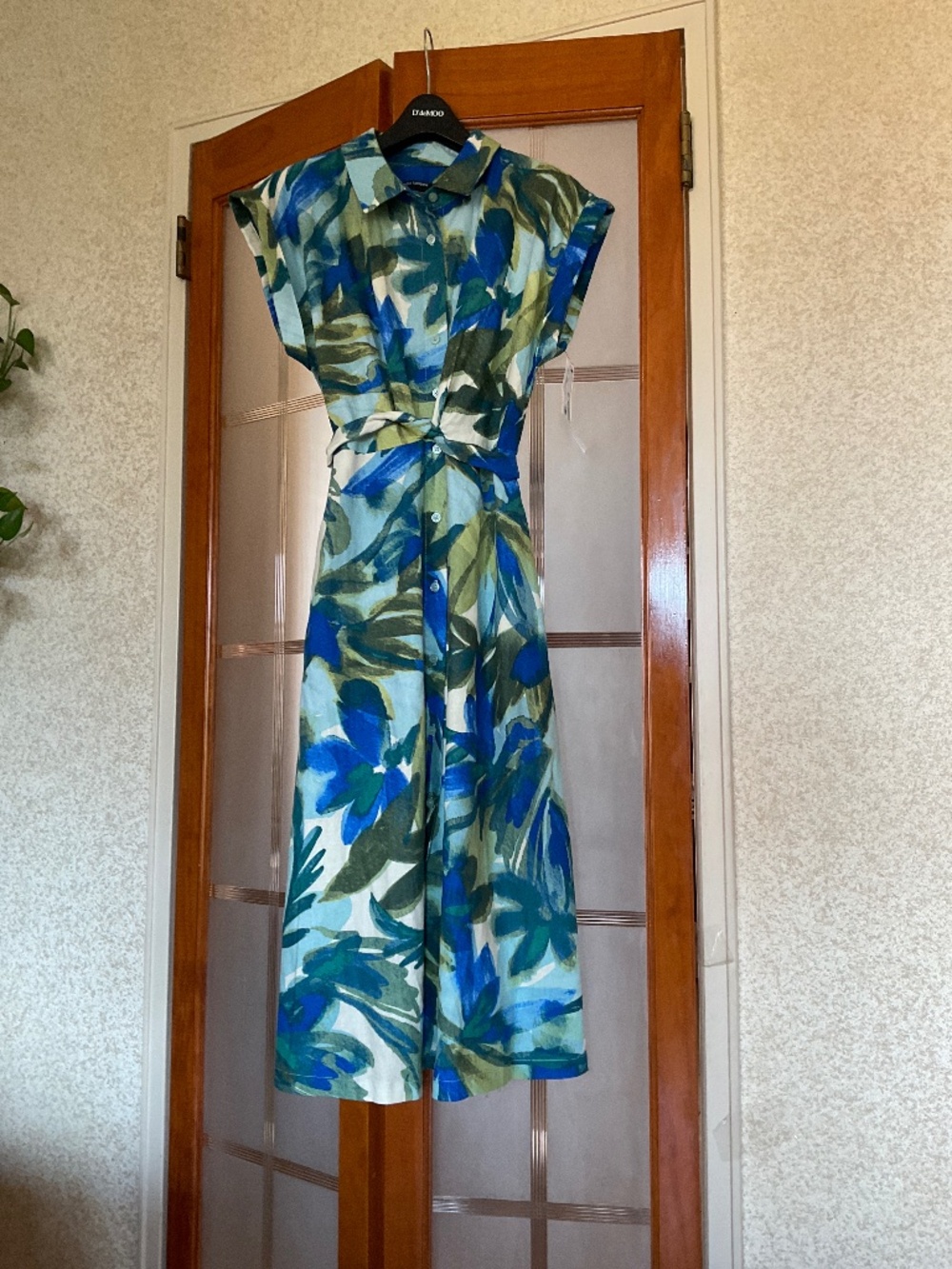 Maggy London abstract print new shirt dress